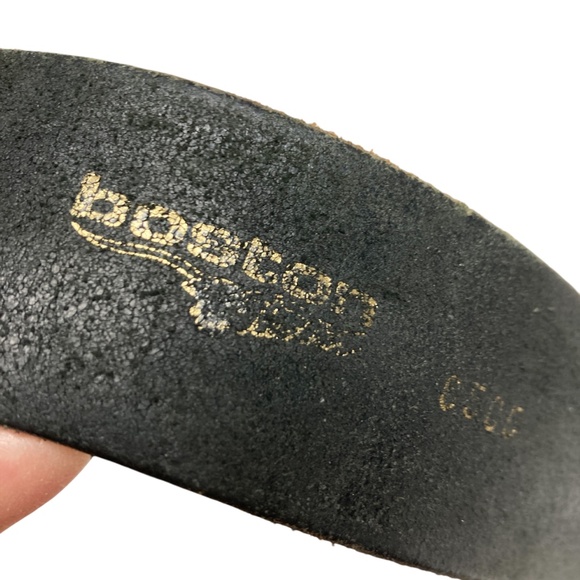 belt BALTIMORE 34-39 black leather 2 buckles silver Maryland map Boston handmade - Picture 10 of 15